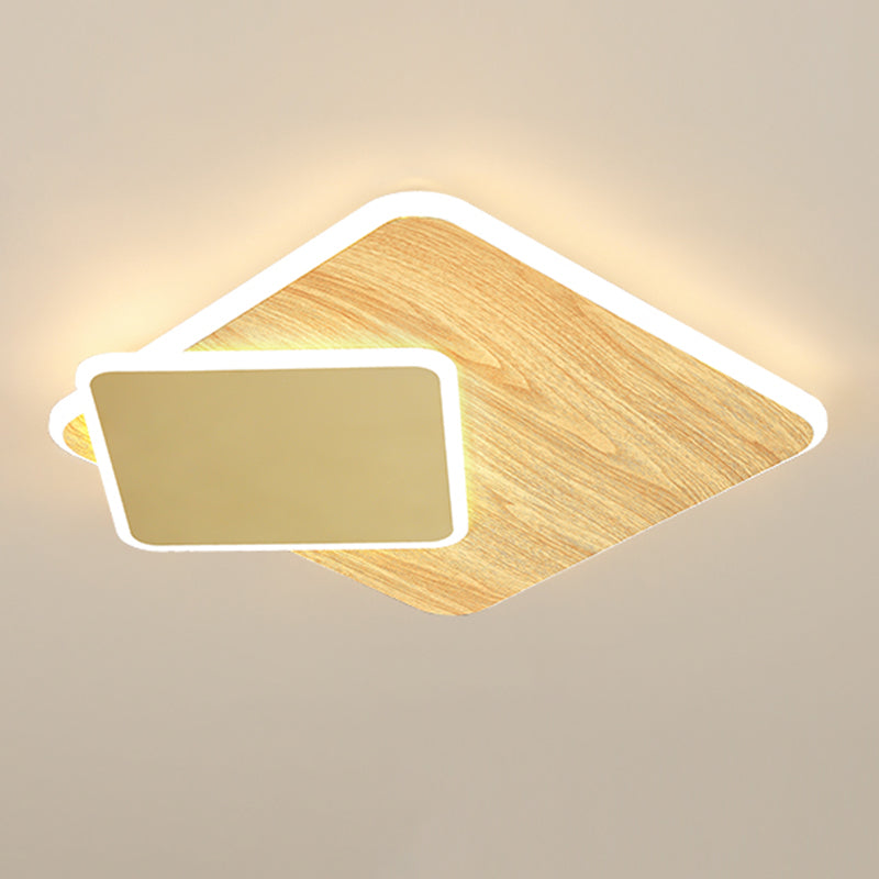 Modern Metal Flush Mount Geometric Shape Ceiling Light with Acrylic Shade for Passage