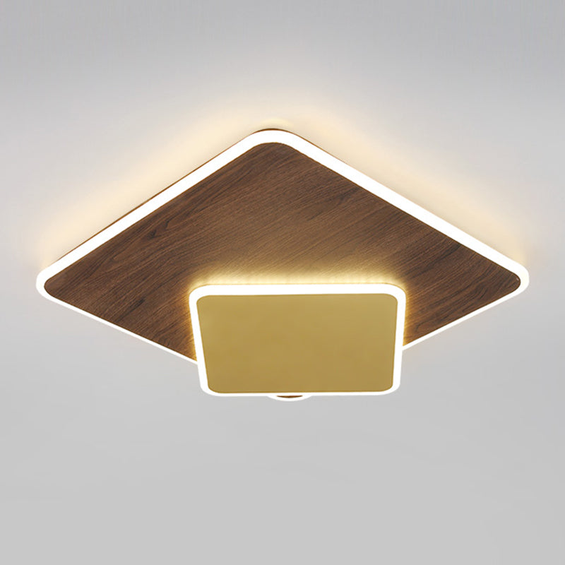 Modern Metal Flush Mount Geometric Shape Ceiling Light with Acrylic Shade for Passage