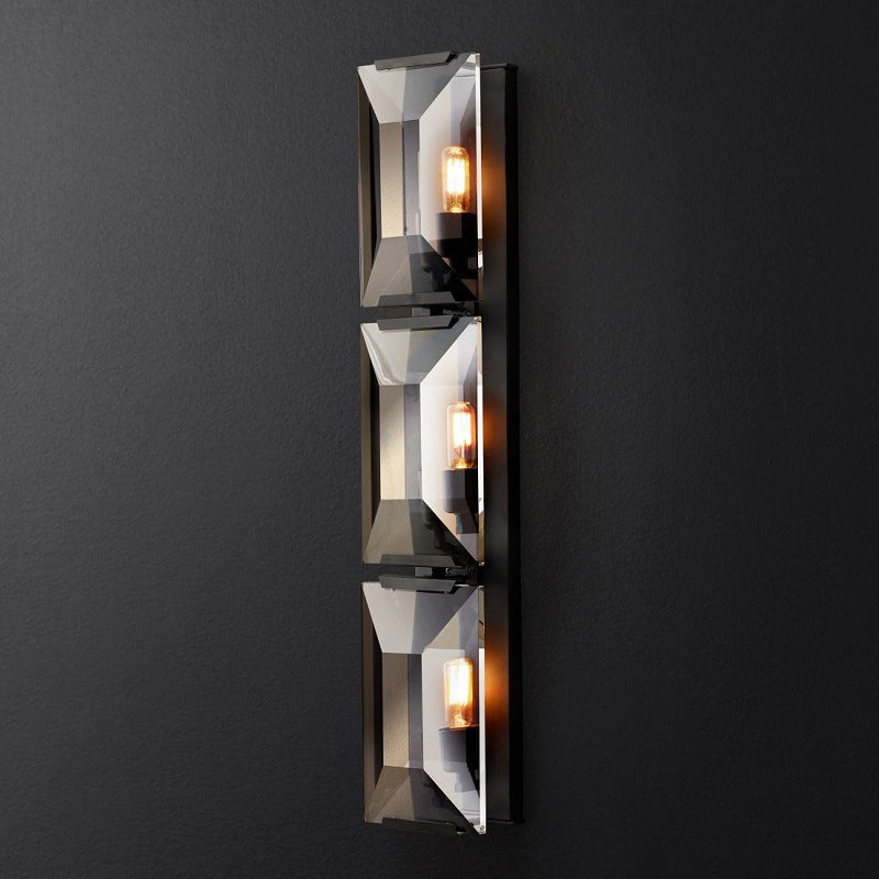 Crystal Bath Sconce 1 / 3 - Light Bathroom Vanity Lighting with Clear Shade