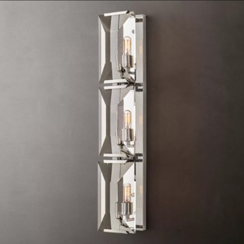 Crystal Bath Sconce 1 / 3 - Light Bathroom Vanity Lighting with Clear Shade