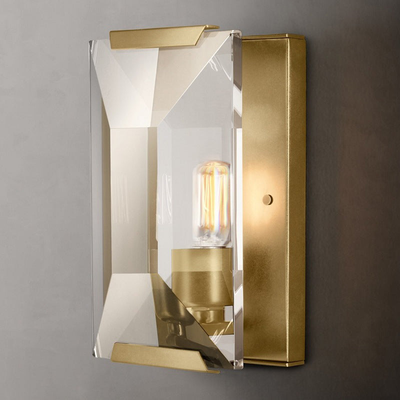 Crystal Bath Sconce 1 / 3 - Light Bathroom Vanity Lighting with Clear Shade