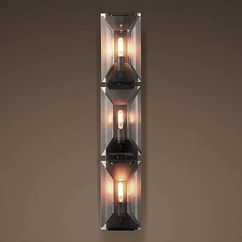 Crystal Bath Sconce 1 / 3 - Light Bathroom Vanity Lighting with Clear Shade