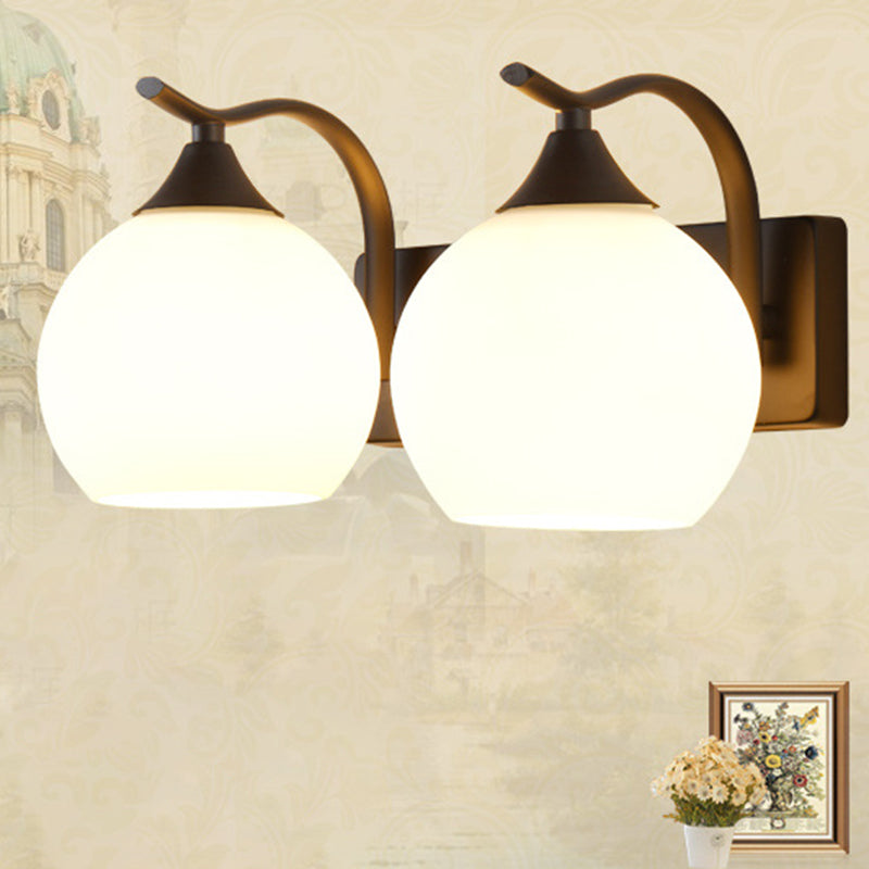 Modern Vanity Lighting Glass Shade Wall Light Fixture for Bathroom