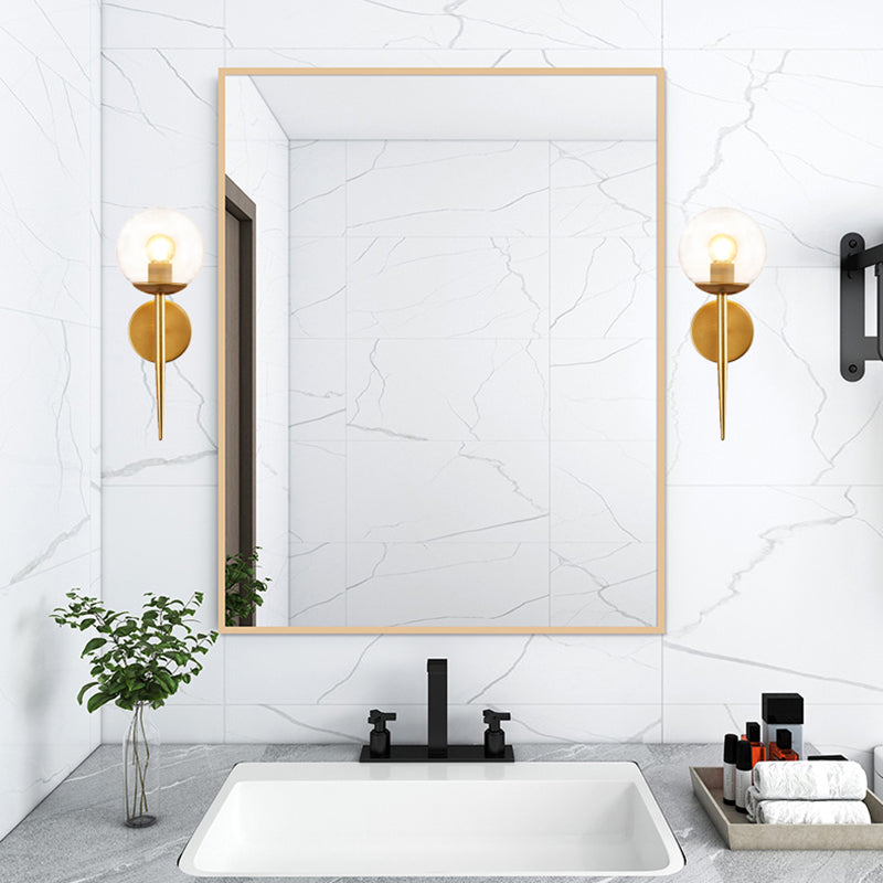 Contemporary Vanity Lighting Globe Glass Wall Light Fixture for Bathroom