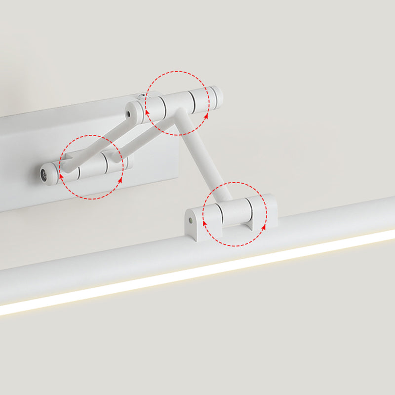 Modern Simple Vanity Light Cylinder Shape Scalable Vanity Lamp for Shower Room