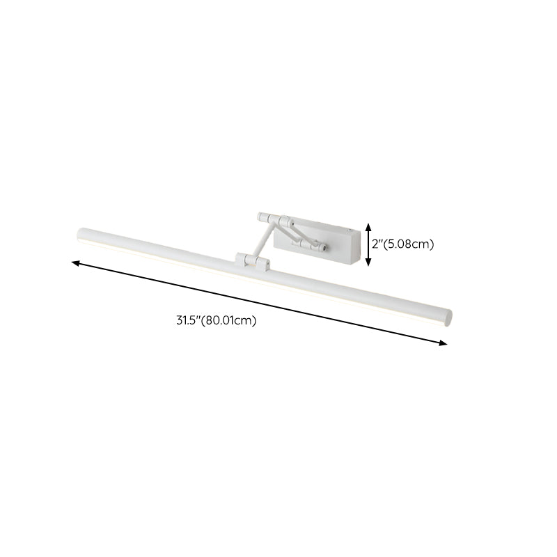 Modern Simple Vanity Light Cylinder Shape Scalable Vanity Lamp for Shower Room