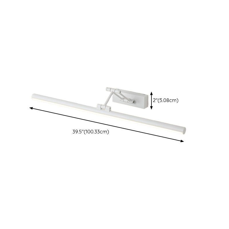 Modern Simple Vanity Light Cylinder Shape Scalable Vanity Lamp for Shower Room