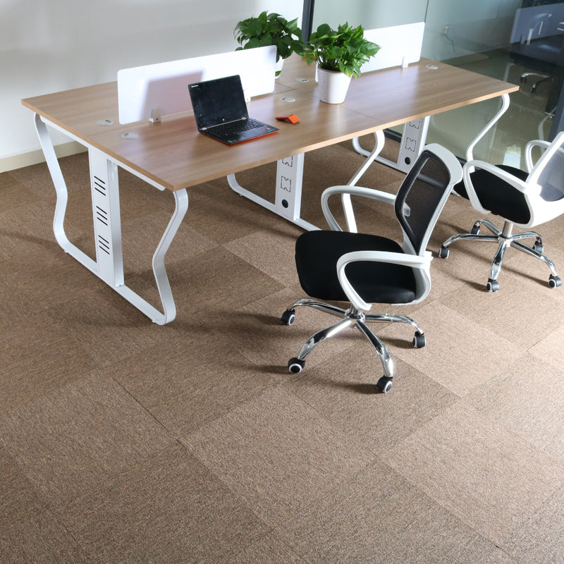 Indoor Carpet Tiles Square Pattern Multi Level Loop Peel and Stick Carpet Tiles