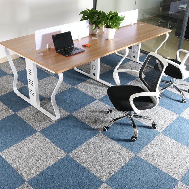Indoor Carpet Tiles Square Pattern Multi Level Loop Peel and Stick Carpet Tiles