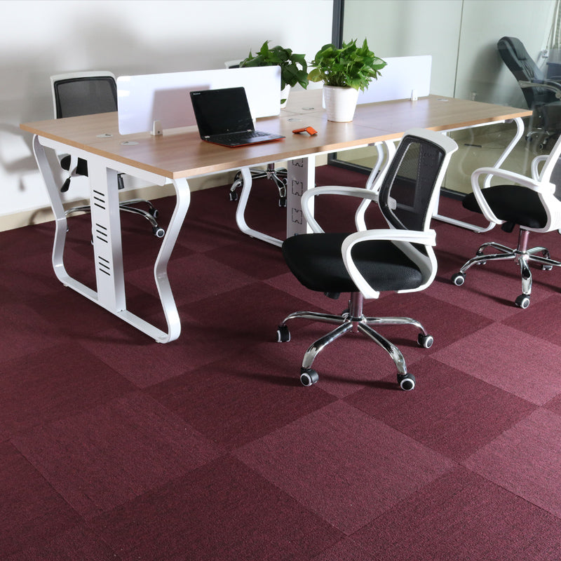Indoor Carpet Tiles Square Pattern Multi Level Loop Peel and Stick Carpet Tiles