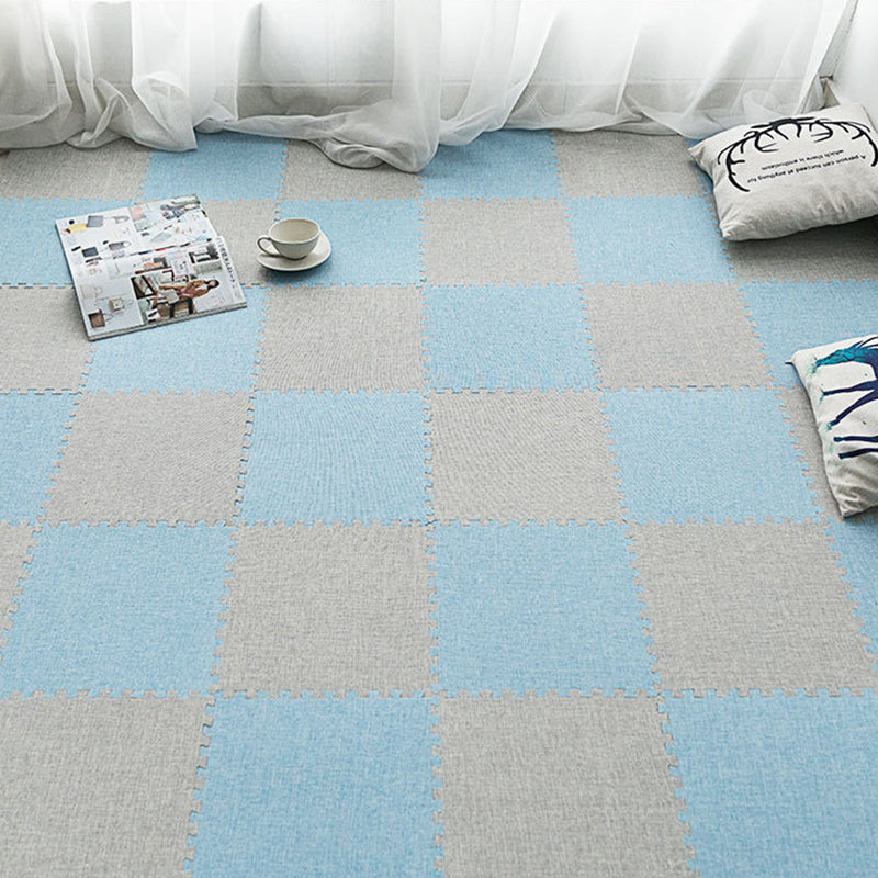 Interlocking Carpet Tiles Foam Solid Color Indoor Carpet Tiles