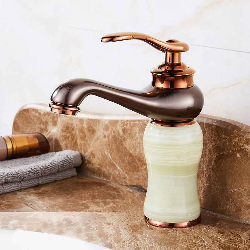 Luxury Vessel Sink Faucet Lever Handle Circular Vessel Sink Bathroom Faucet