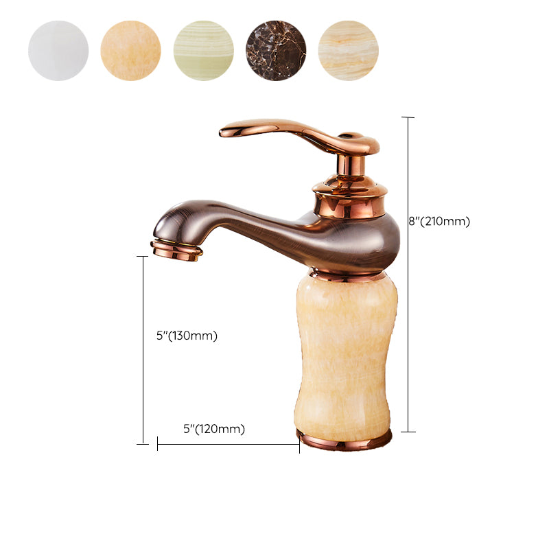 Luxury Vessel Sink Faucet Lever Handle Circular Vessel Sink Bathroom Faucet