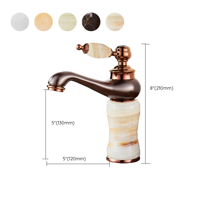 Luxury Vessel Sink Faucet Lever Handle Circular Vessel Sink Bathroom Faucet