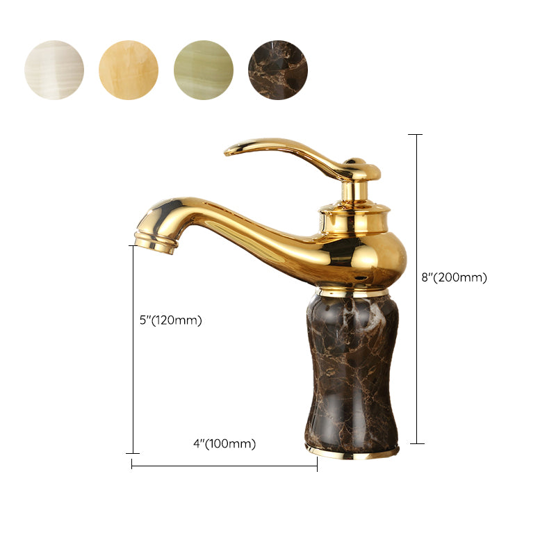 Classic Bathroom Vessel Faucet Lever Handle Circular Vessel Faucet