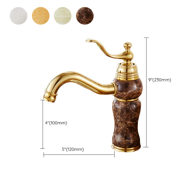 Classic Bathroom Vessel Faucet Lever Handle Circular Vessel Faucet