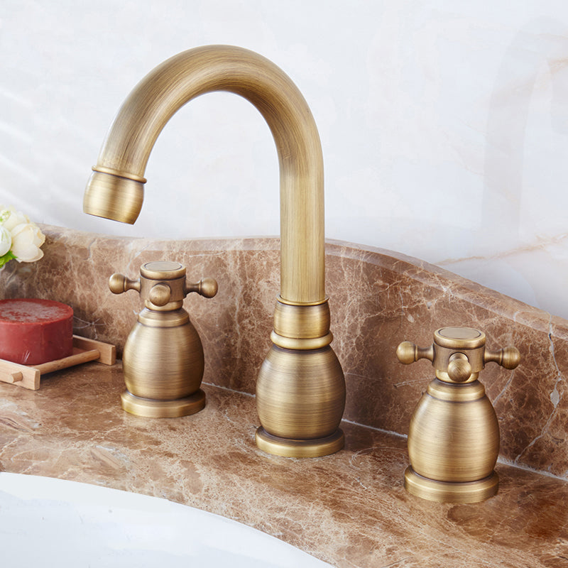 Widespread Bathroom Faucet 3 Holes Low Arc Vessel Sink Bathroom Faucet