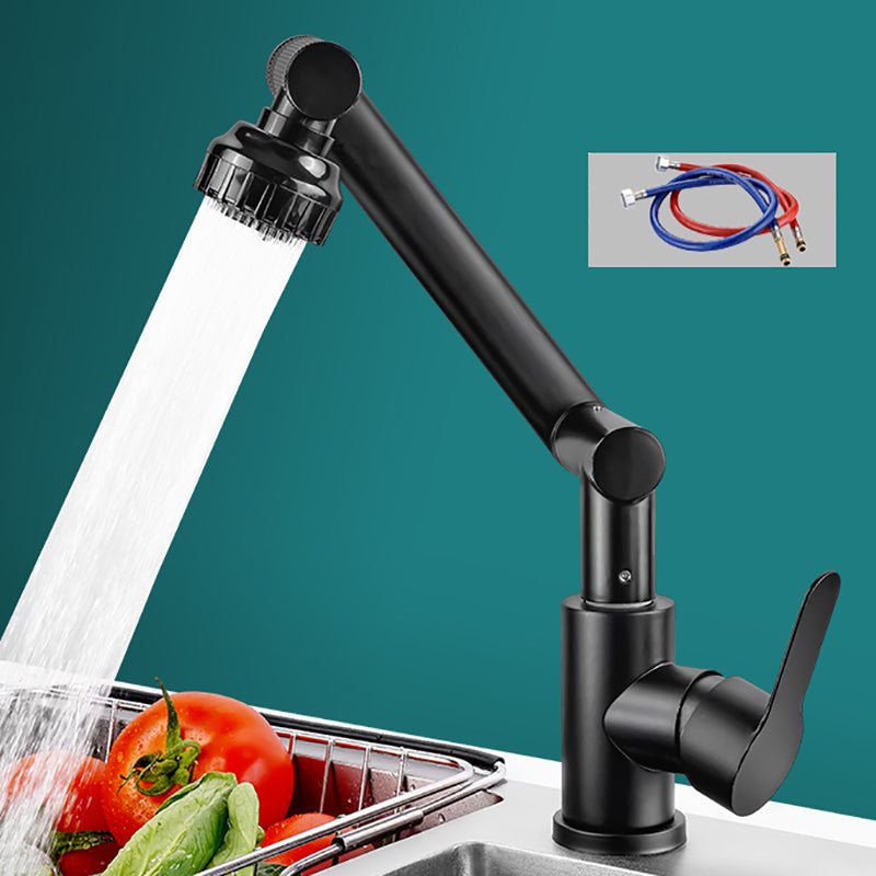 Modern Bar Faucet Single Lever Low Profile Robotic Arm Kitchen Faucet