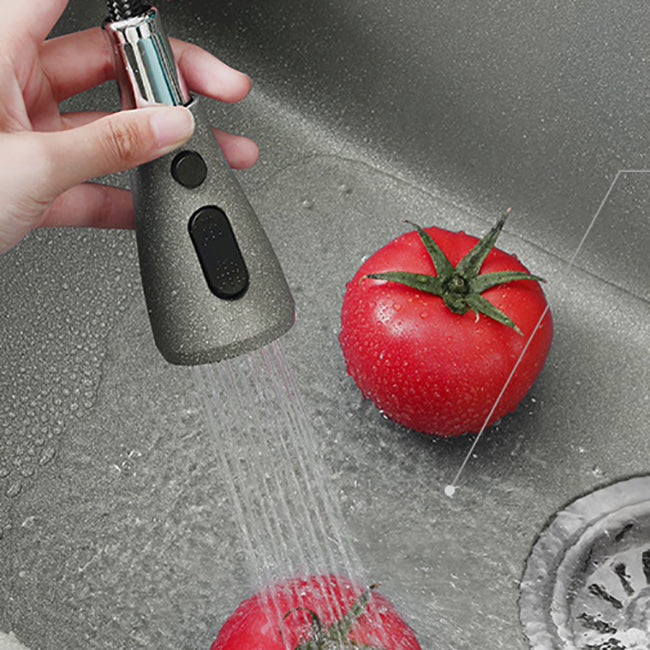 Modern Kitchen Sink Rectangular Grey Faucet Pull-out Anti-spill Sink