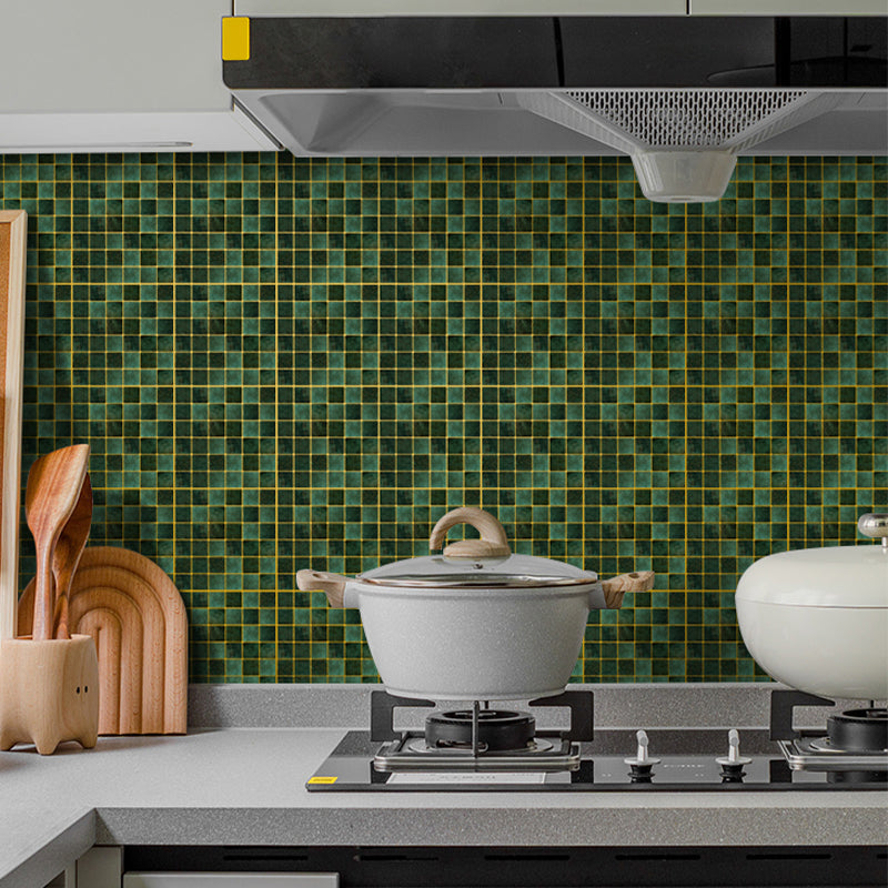 Mosaic Tile Wallpaper PVC Square Shape Peel and Stick Backsplash