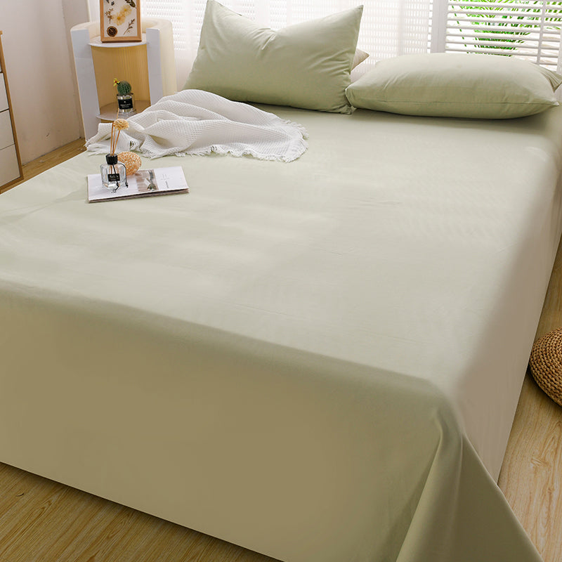 Cotton Bed Sheet Set Solid Color Modern Fitted Sheet for Bedroom