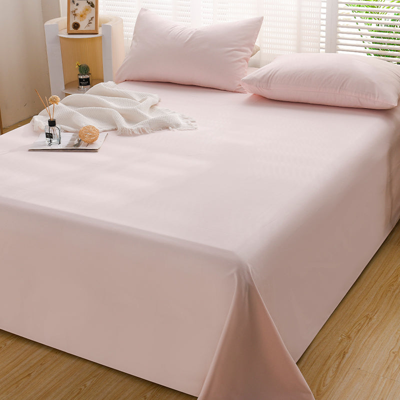 Cotton Bed Sheet Set Solid Color Modern Fitted Sheet for Bedroom