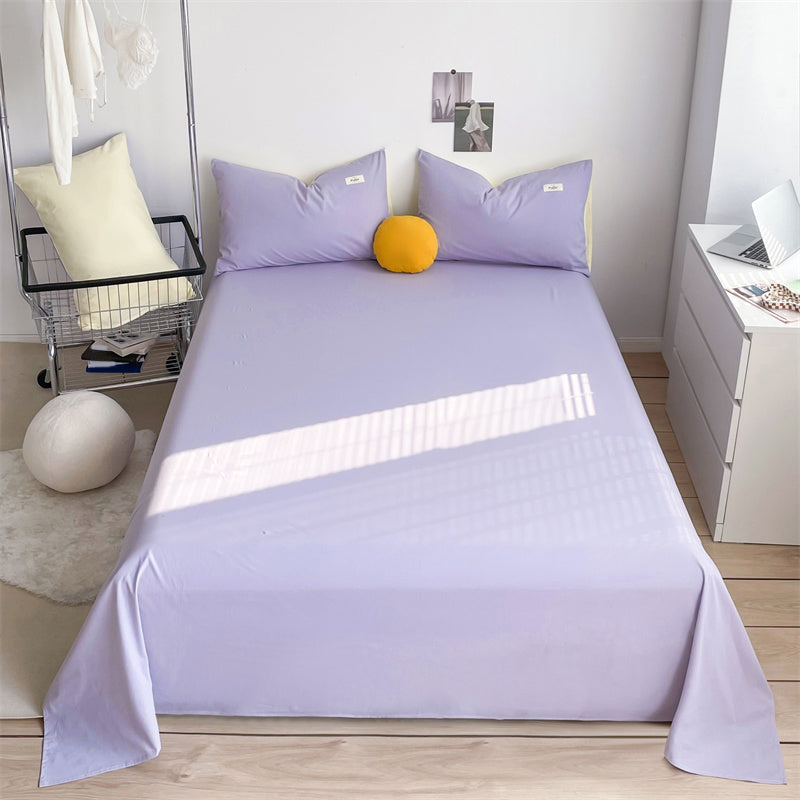 Modern Elegant Bed Sheet Set Solid Color Fitted Sheet for Bedroom