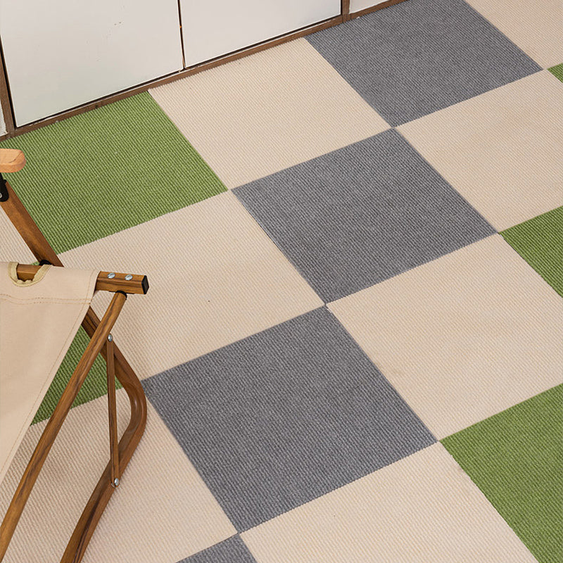 Carpet Tile Fade Resistant Non-Skid Solid Color Self-Stick Carpet Tiles Living Room