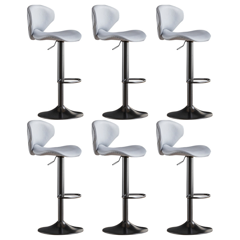 Swivel Adjustable Height Bar Stool Industrial Metal Patio Bar Stool with Cushion