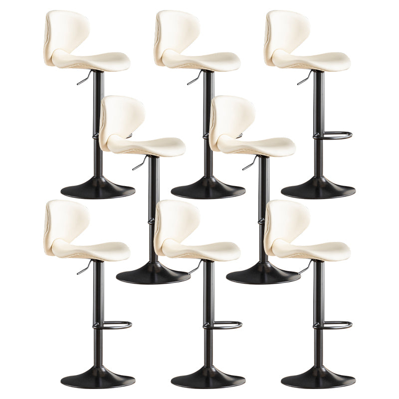 Swivel Adjustable Height Bar Stool Industrial Metal Patio Bar Stool with Cushion