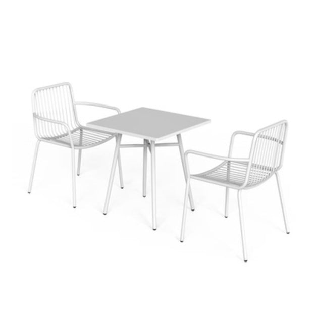 Modern Bistro Dining Table Set 1/3/5 Pcs Metal Patio Dining Table and Chairs