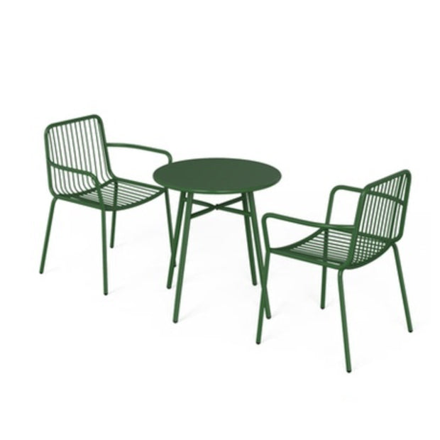Modern Bistro Dining Table Set 1/3/5 Pcs Metal Patio Dining Table and Chairs