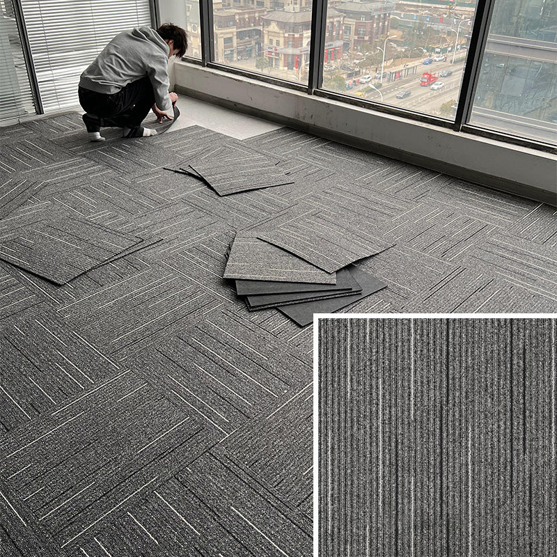 Modern Carpet Floor Tile Self Adhesive Level Loop Fade Resistant Carpet Tile