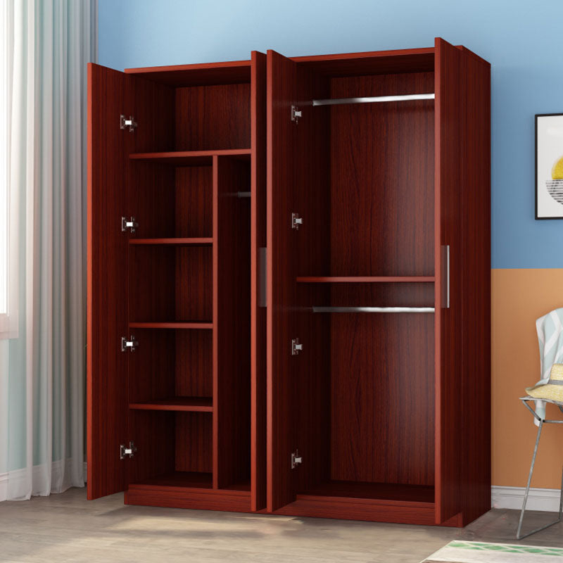Contemporary Style Wardrobe Closet Wood Combination Armoire for Bedroom