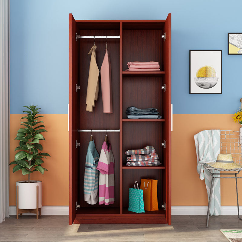 Contemporary Style Wardrobe Closet Wood Combination Armoire for Bedroom