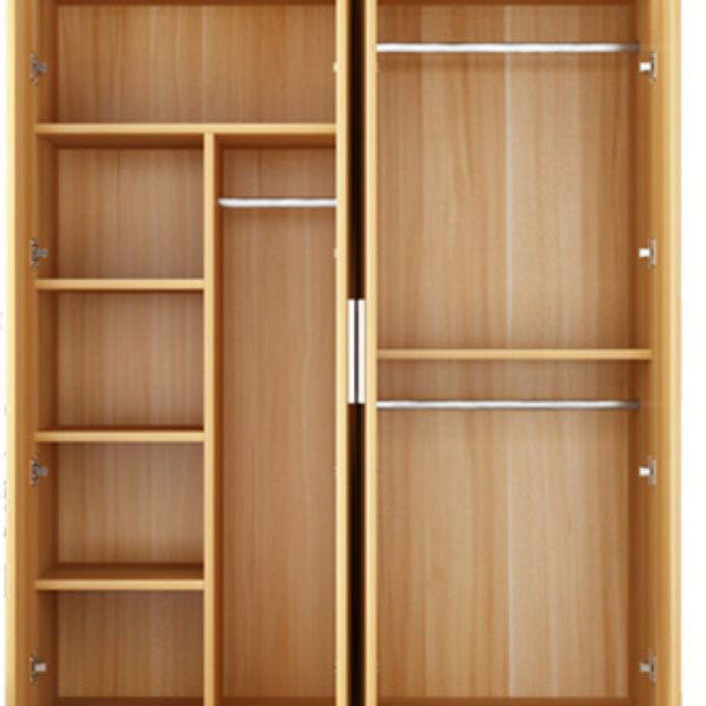 Contemporary Style Wardrobe Closet Wood Combination Armoire for Bedroom