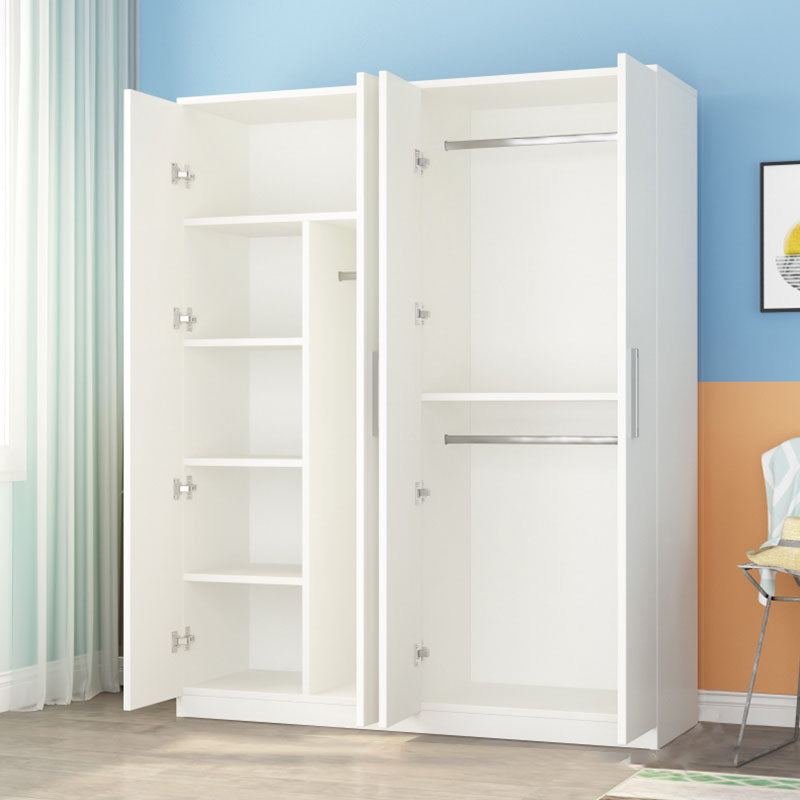 Contemporary Style Wardrobe Closet Wood Combination Armoire for Bedroom