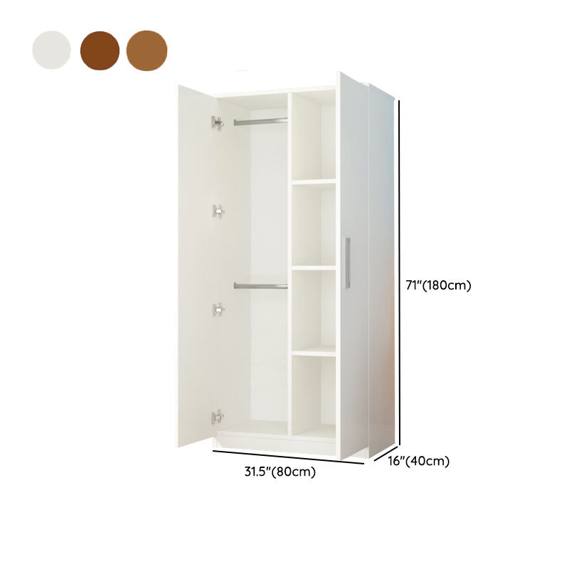 Contemporary Style Wardrobe Closet Wood Combination Armoire for Bedroom