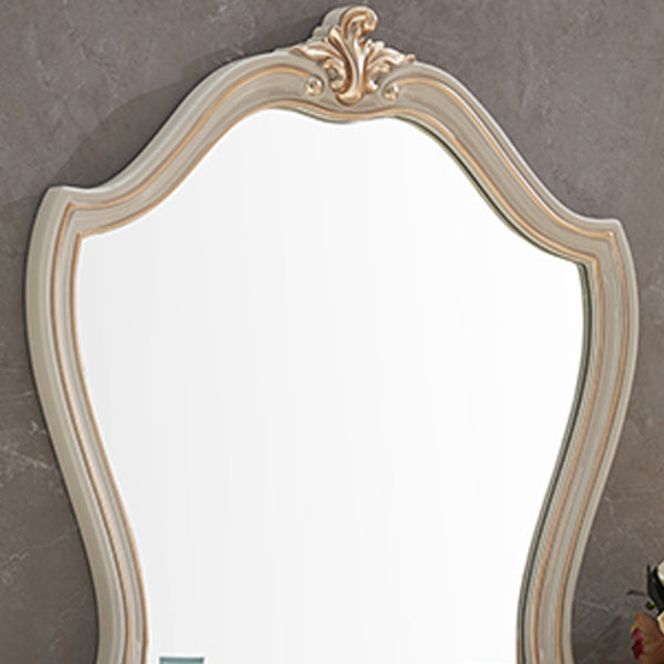 3-Drawers Mirror Table Dressing Table Victorian Solid Wood Make-up Vanity