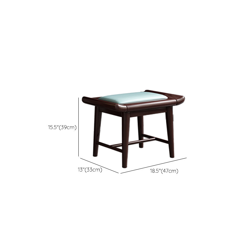 Traditional Style Solid Wood with Drawers Dark Coffee Dressing Table