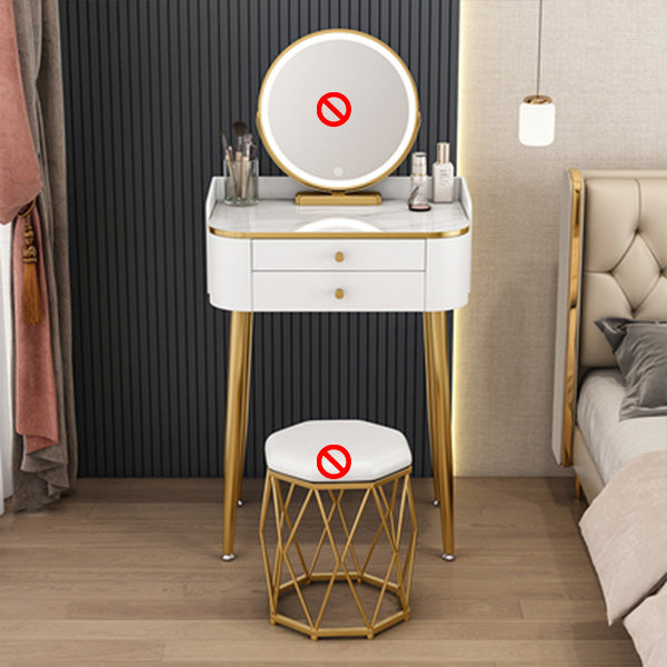 15.74" Wide Makeup Vanity Desk Glam Vanity Tables with 2 Drawers