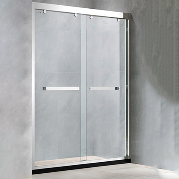 Semi Frameless Double Sliding Shower Door Tempered Glass Shower Screen