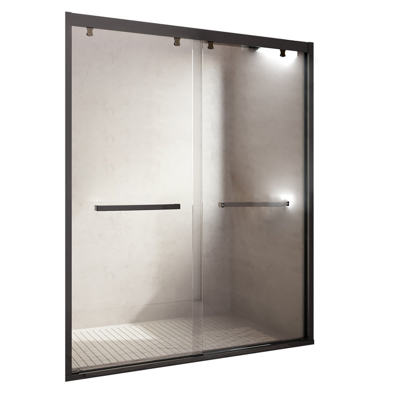 Semi Frameless Double Sliding Shower Door Tempered Glass Shower Screen