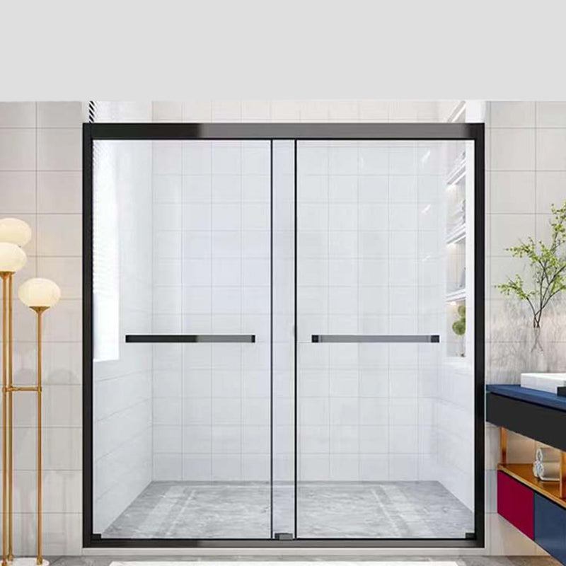 Contemporary Stainless Steel Frame Shower Bath Door Double Sliding Shower Door
