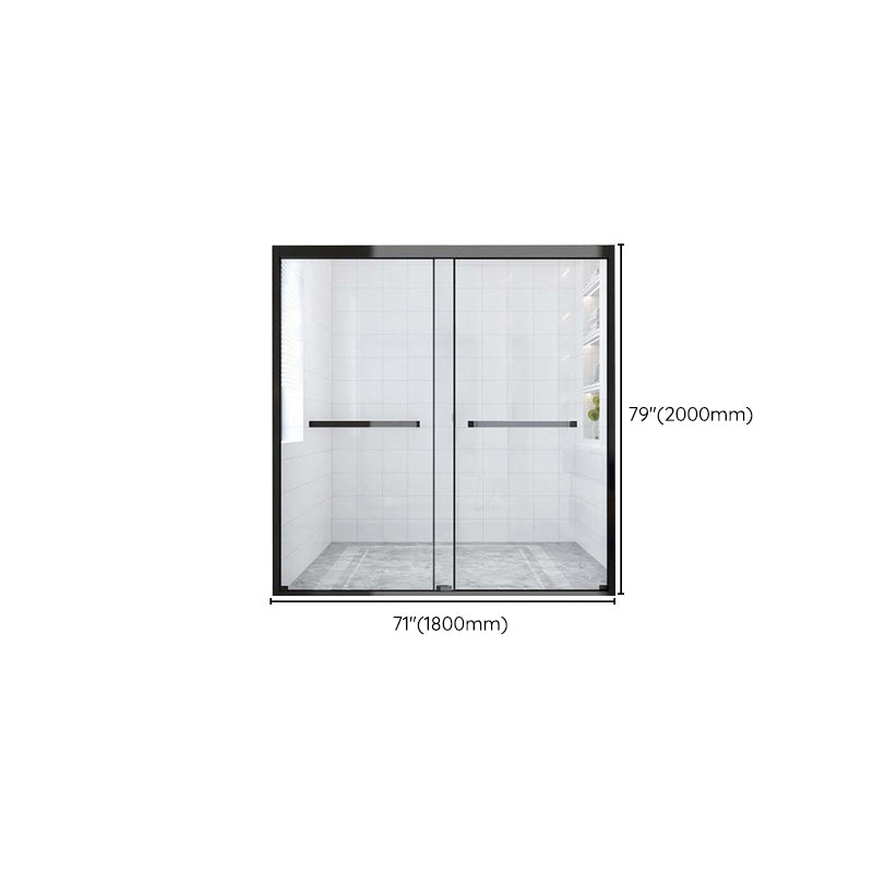 Contemporary Stainless Steel Frame Shower Bath Door Double Sliding Shower Door