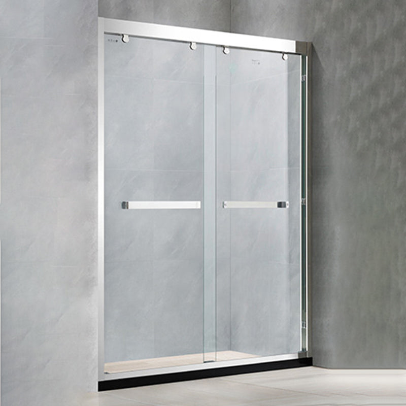 Semi Frameless Shower Bath Door Double Sliding Tempered Shower Door