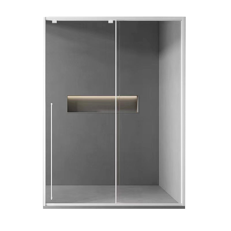 Narrow Full Frame Single Sliding Shower Door Tempered Glass Shower Door