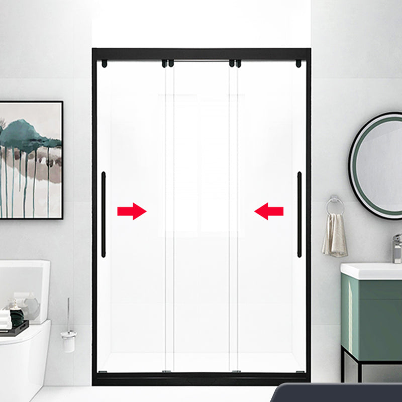 Triple Linkage Double Sliding Shower Door Tempered Glass Shower Door