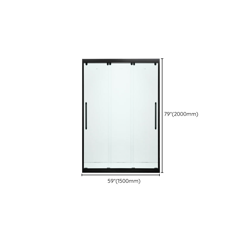 Triple Linkage Double Sliding Shower Door Tempered Glass Shower Door