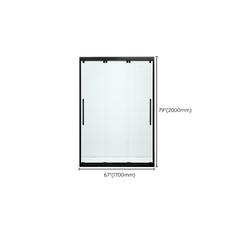 Triple Linkage Double Sliding Shower Door Tempered Glass Shower Door